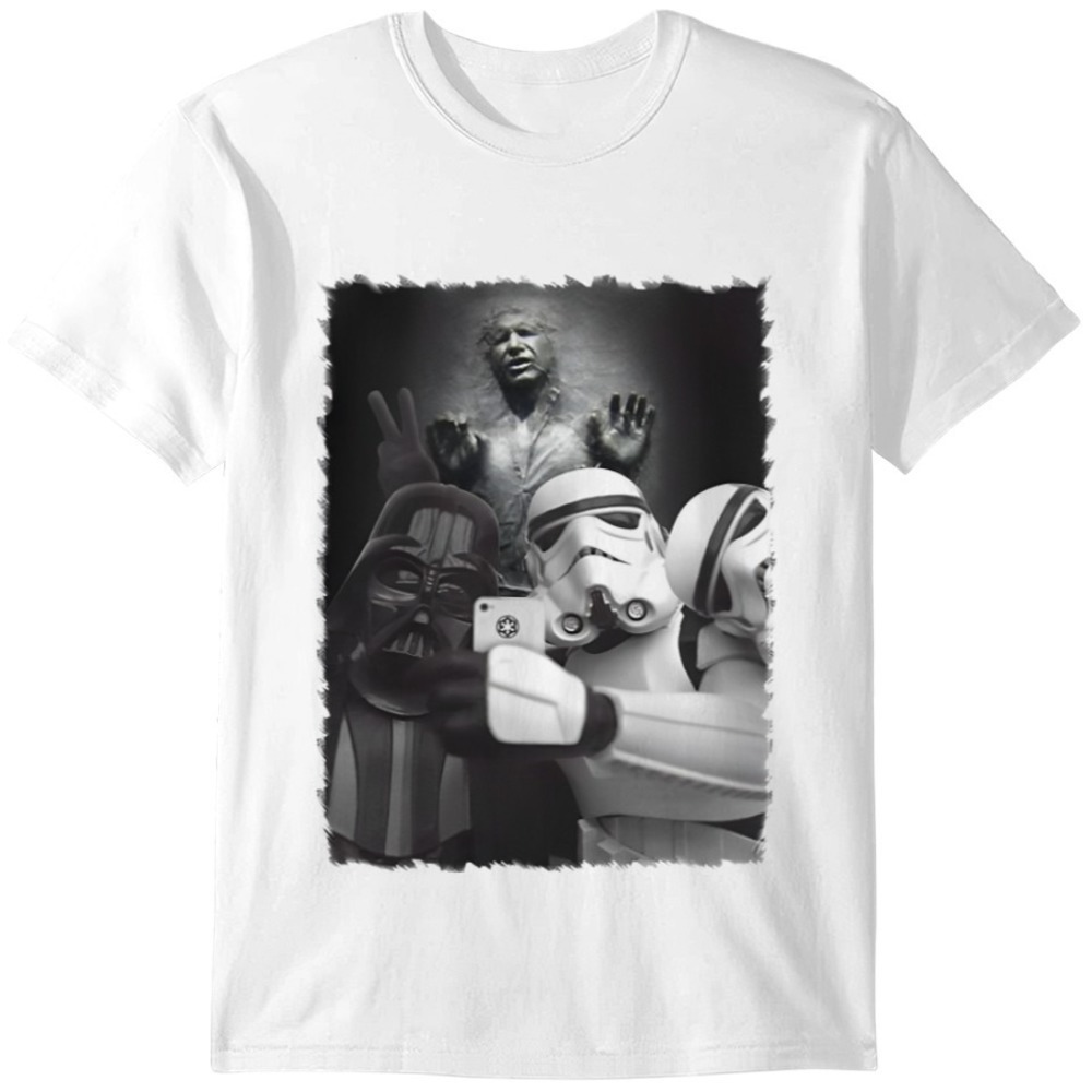 Star Wars Storm Trooper Darth Vader Selfie Han Solo Frozen In Carbonite Shirt